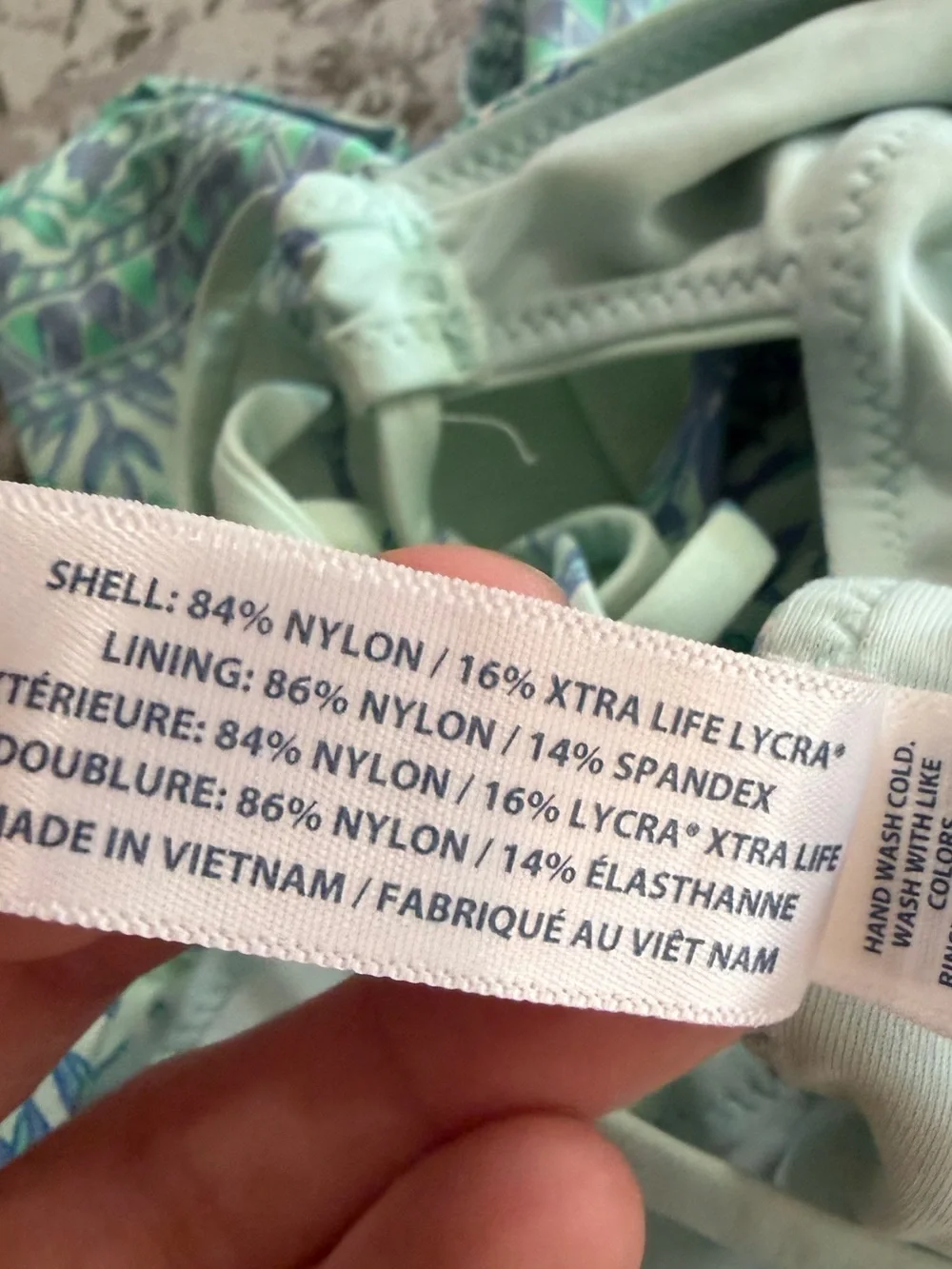 Vineyard Vines Green Blue Floral Tankini